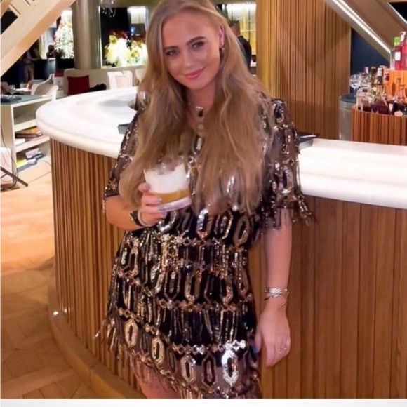 Zara Sequins Fringe Dress Medium - Picture 6 of 16